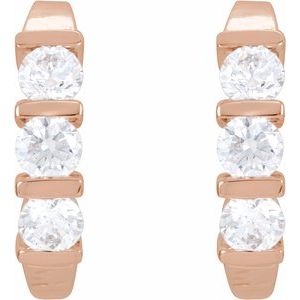 14K Rose 1 3/8 CTW Lab-Grown Diamond Earrings