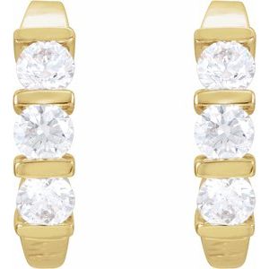14K Yellow 1/2 CTW Lab-Grown Diamond Earrings