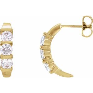14K Yellow 1/2 CTW Lab-Grown Diamond Earrings