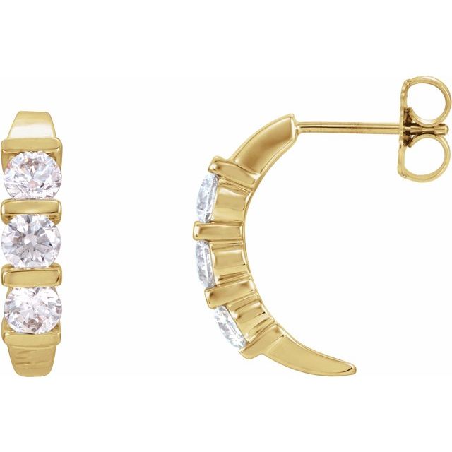 14K Yellow 1/2 CTW Lab-Grown Diamond Earrings