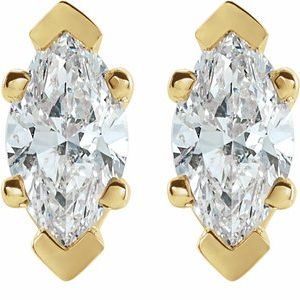 14K Yellow 1/2 CTW Lab-Grown Diamond Earrings