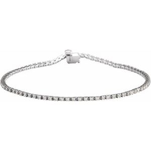 14K White 1 CTW Lab-Grown Diamond Line 7 1/4" Bracelet