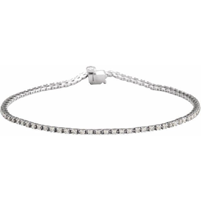 14K White 1 CTW Lab-Grown Diamond Line 7 1/4" Bracelet