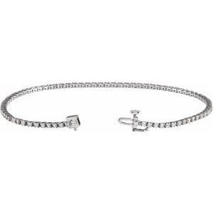 14K White 1 CTW Lab-Grown Diamond Line 7 1/4" Bracelet