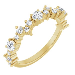 14K Yellow 1/2 CTW Lab-Grown Diamond Anniversary Band