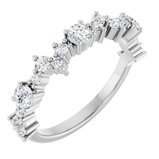 Platinum 1/2 CTW Lab-Grown Diamond Anniversary Band