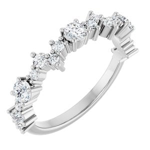 Platinum 1/2 CTW Lab-Grown Diamond Anniversary Band