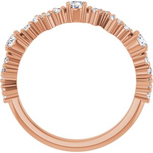 14K Rose 1/2 CTW Lab-Grown Diamond Anniversary Band