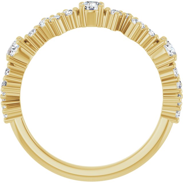 14K Yellow 1/2 CTW Lab-Grown Diamond Anniversary Band