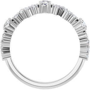 Platinum 1/2 CTW Lab-Grown Diamond Anniversary Band