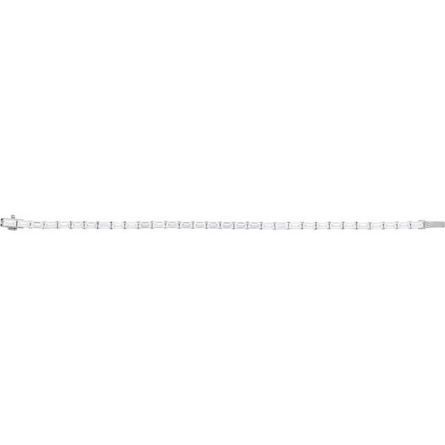 14K White 6 1/5 CTW Lab-Grown Diamond 7" Bracelet