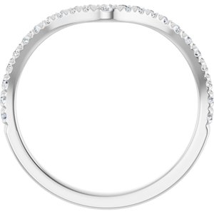 Platinum 1/3 CTW Lab-Grown Diamond French-Set Contour Band