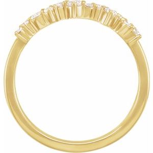 14K Yellow 1/4 CTW Lab-Grown Diamond Scattered Stackable Ring