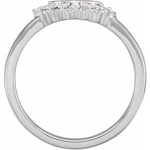 14K White 1/4 CTW Lab-Grown Diamond Contor Band