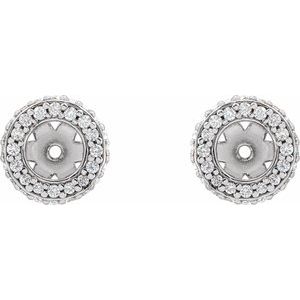 14K White 1/5 CTW Lab Grown Diamond Earrings Jacket