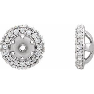 14K White 1/5 CTW Lab Grown Diamond Earrings Jacket