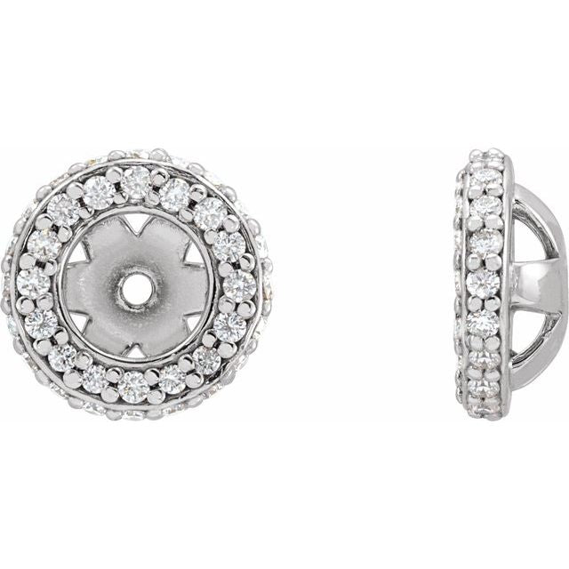 14K White 1/5 CTW Lab Grown Diamond Earrings Jacket