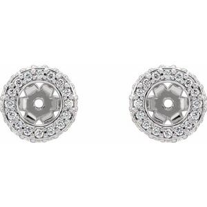 14K White 1/5 CTW Lab Grown Diamond Earrings Jacket