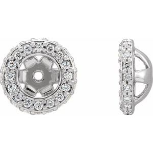 14K White 1/5 CTW Lab Grown Diamond Earrings Jacket