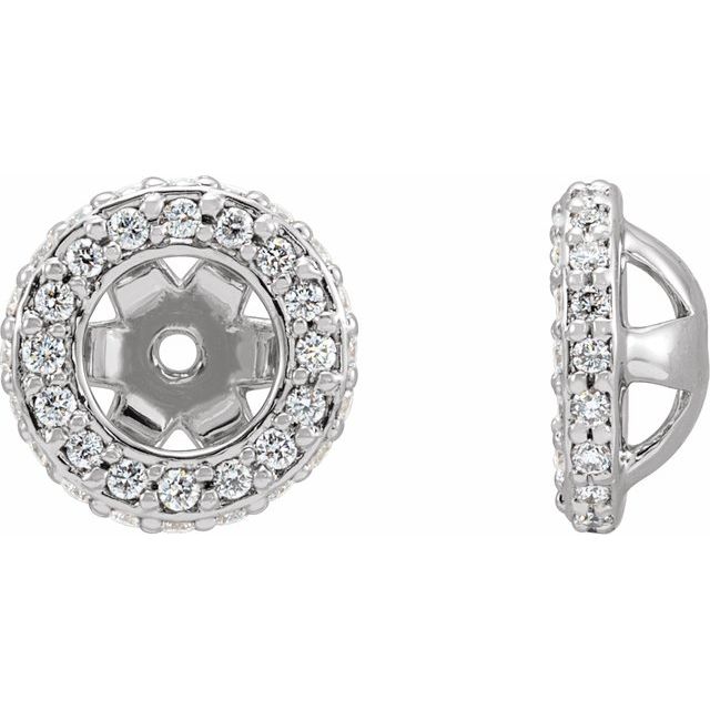 14K White 1/5 CTW Lab Grown Diamond Earrings Jacket