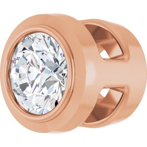 14K Rose .06 CT Lab-Grown Diamond Slide Pendant