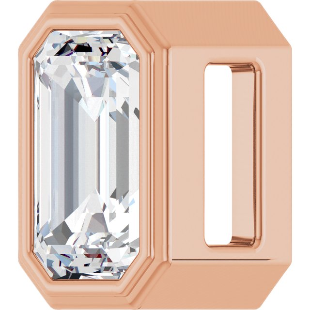 14K Rose 1/4 CT Lab-Grown Diamond Pendant