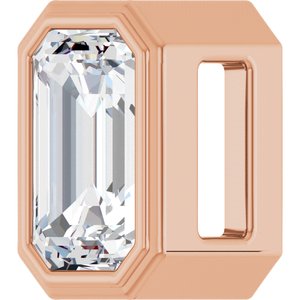14K Rose 1/4 CT Lab-Grown Diamond Pendant