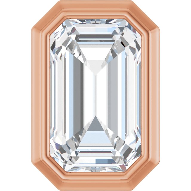 14K Rose 1/4 CT Lab-Grown Diamond Pendant