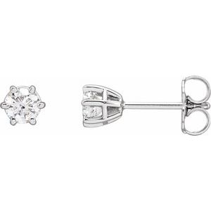 14K White 1/2 CTW Lab-Grown Diamond Earrings