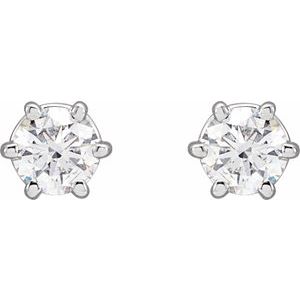 14K White 1/2 CTW Lab-Grown Diamond Earrings