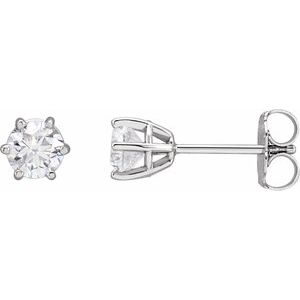 14K White 3/4 CTW Lab-Grown Diamond Earrings