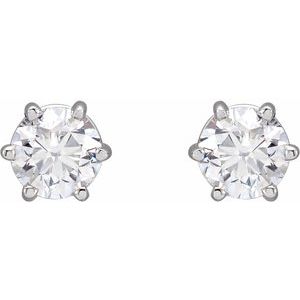 14K White 3/4 CTW Lab-Grown Diamond Earrings
