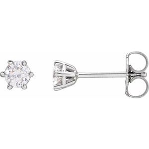 14K White 1/4 CTW Lab-Grown Diamond Earrings