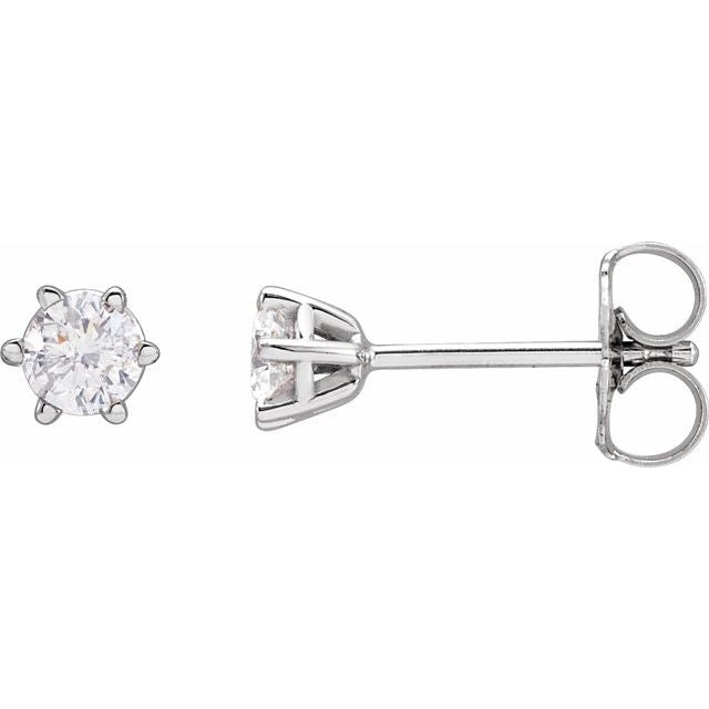 14K White 1/4 CTW Lab-Grown Diamond Earrings