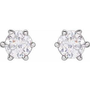 14K White 1/4 CTW Lab-Grown Diamond Earrings