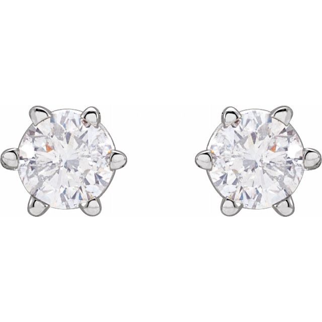 14K White 1/4 CTW Lab-Grown Diamond Earrings