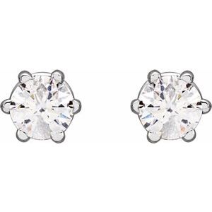 14K White 1/6 CTW Lab-Grown Diamond Earrings