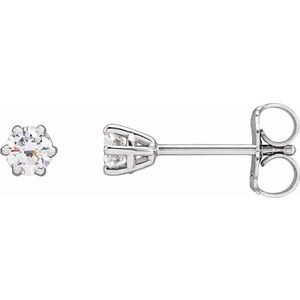 14K White 1/4 CTW Lab-Grown Diamond Earrings