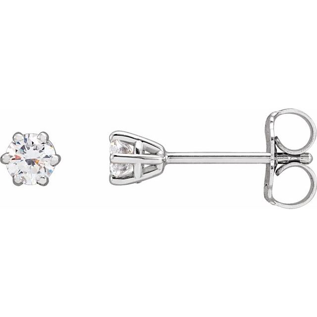 14K White 1/4 CTW Lab-Grown Diamond Earrings