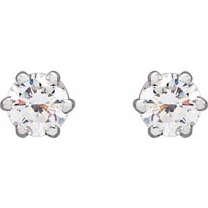 14K White 1/4 CTW Lab-Grown Diamond Earrings