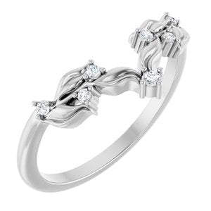 Platinum .05 CTW Lab-Grown Diamond Contour Band