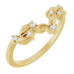 14K Yellow .05 CTW Lab-Grown Diamond Contour Band