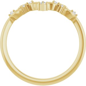 14K Yellow .05 CTW Lab-Grown Diamond Contour Band