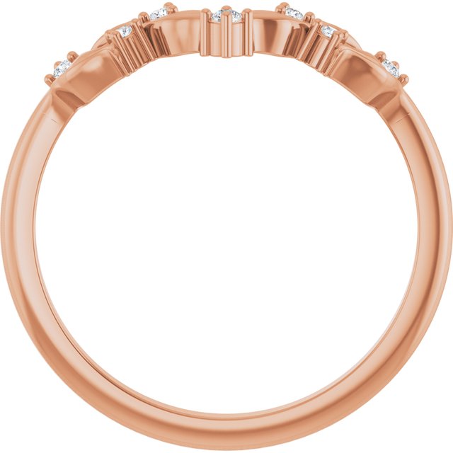 14K Rose .05 CTW Lab-Grown Diamond Contour Band