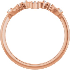 14K Rose .05 CTW Lab-Grown Diamond Contour Band