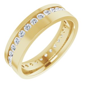 14K Yellow 9/10 CTW Lab-Grown Diamond Band