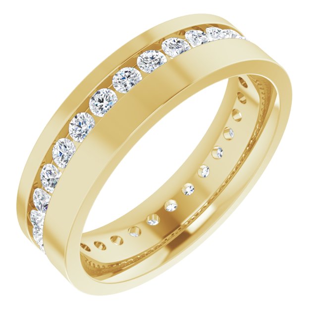 14K Yellow 9/10 CTW Lab-Grown Diamond Band