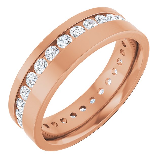 14K Rose 7/8 CTW Lab-Grown Diamond Band