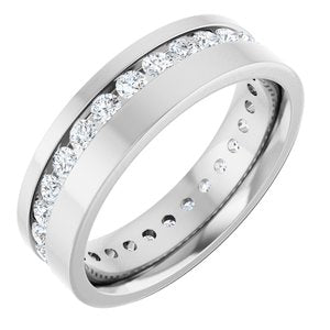 14K White 7/8 CTW Lab-Grown Diamond Band