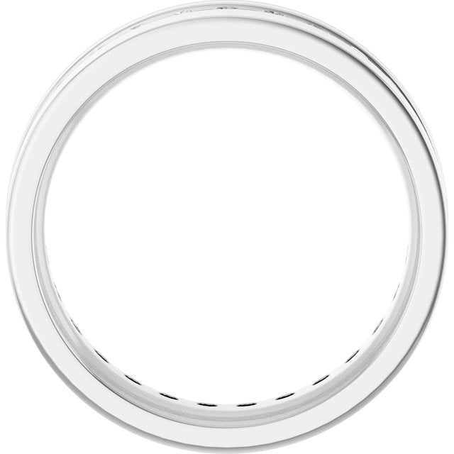 14K White 7/8 CTW Lab-Grown Diamond Band